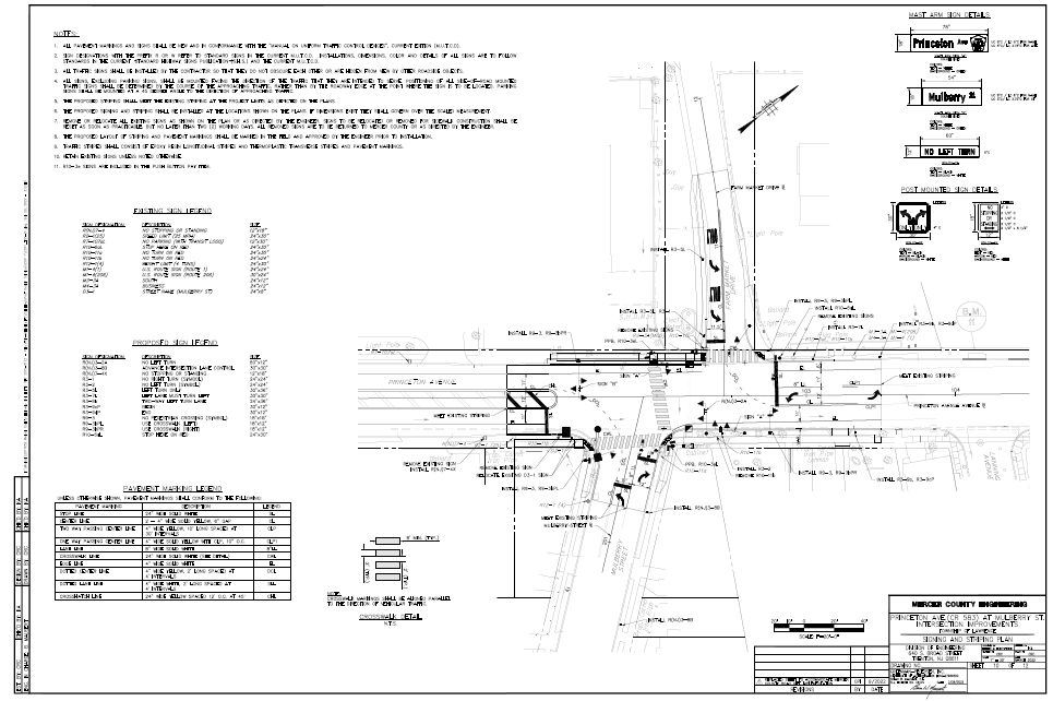 Mulberry & Princeton Striping Plan 