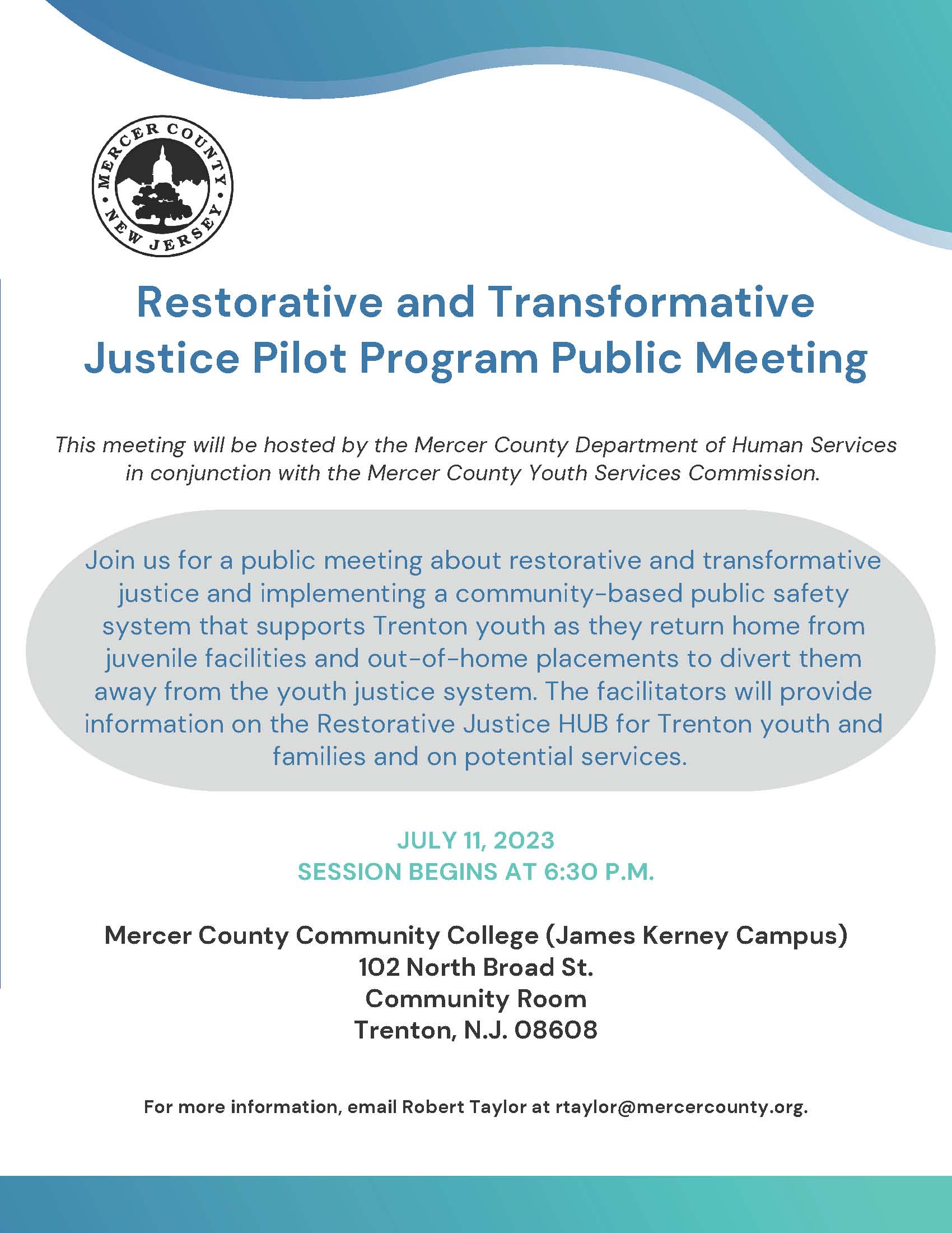 Restorative Justice Meeting July 11 2023