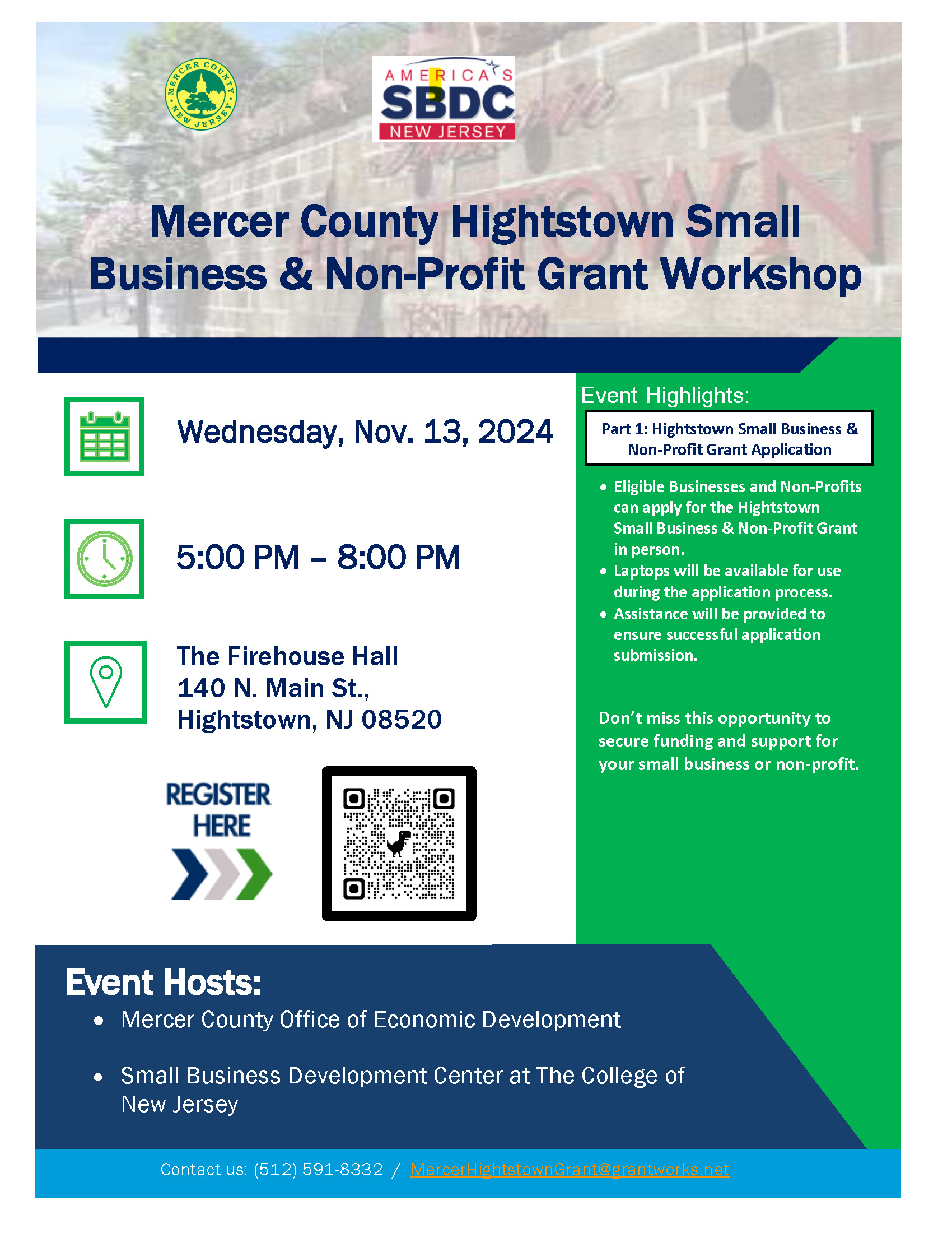 Mercer County Hightstown Small Business Grant_Flyer_20241029