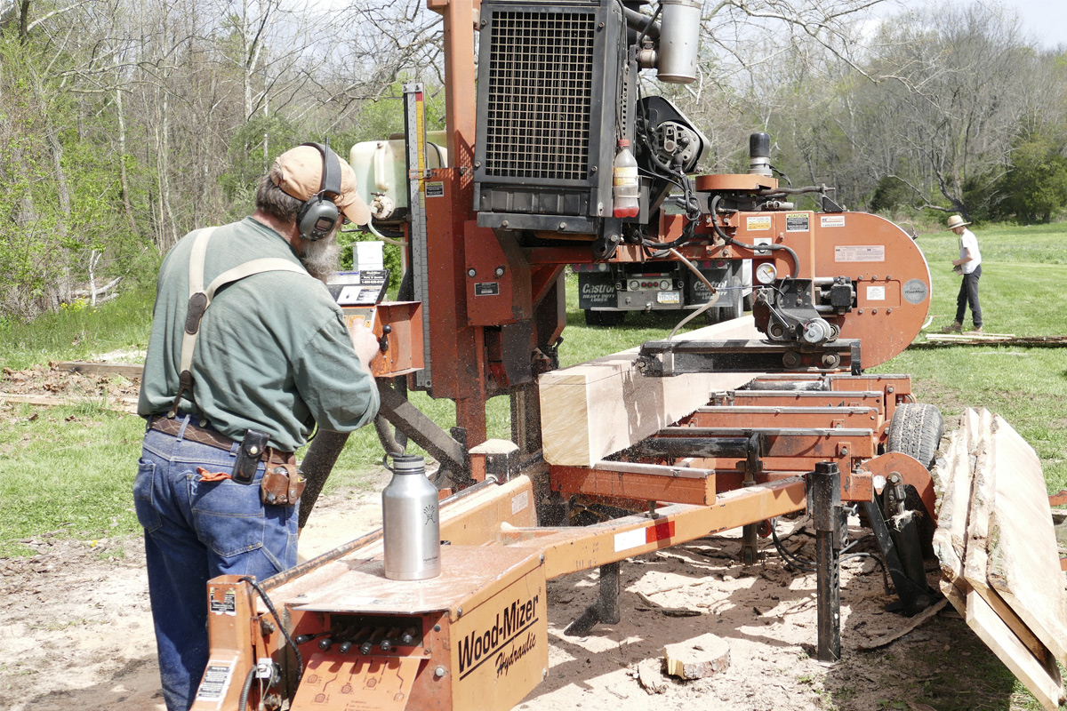 Sawmilling at Howell Farm