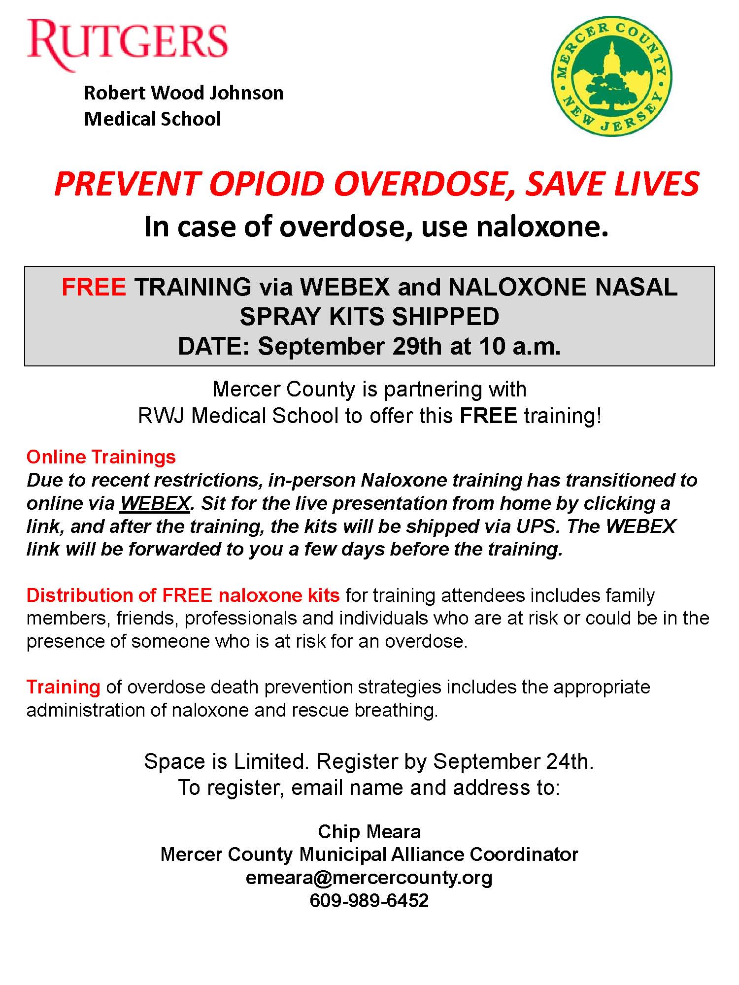 Naloxone Training Webex September 29 2021