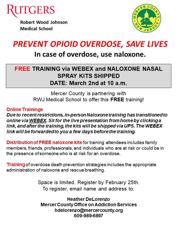 Naloxone Training Webex March 2nd 2022