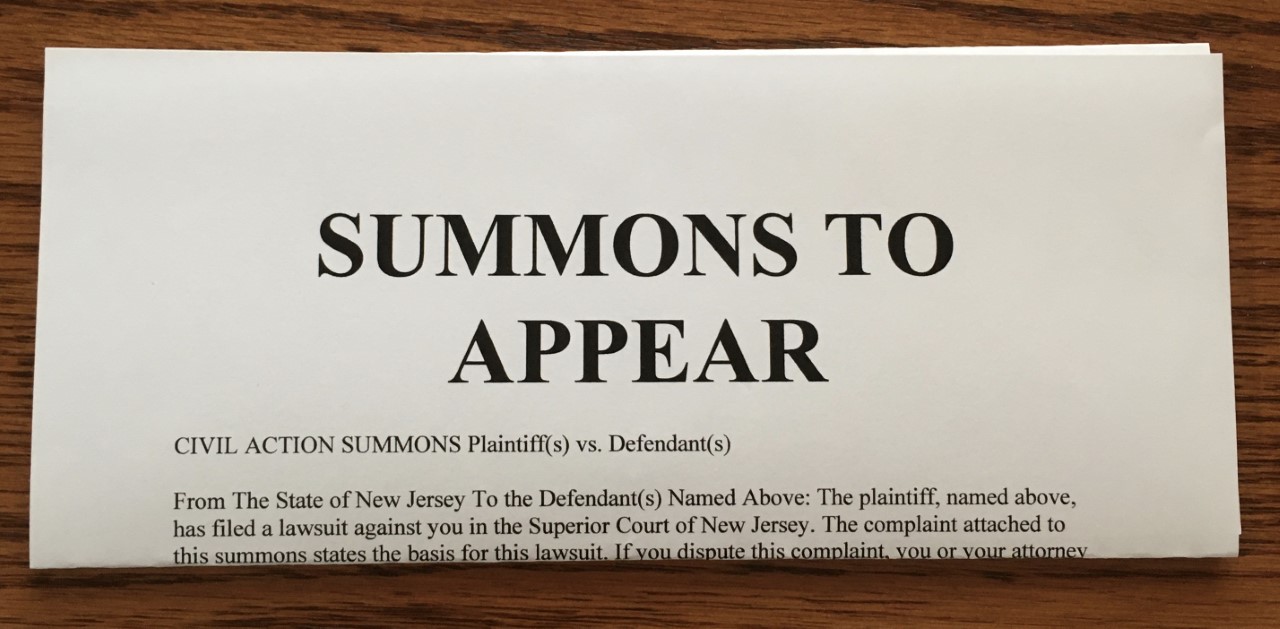 Summons to appear photo